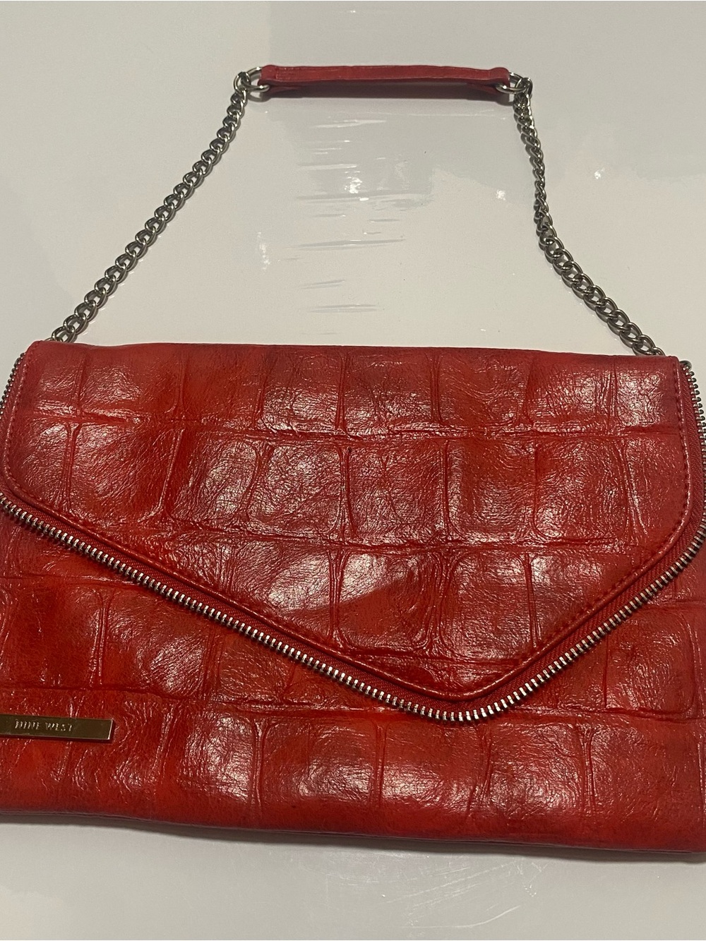 Nine West Handbag Shoulder Chain Strap Faux Leather